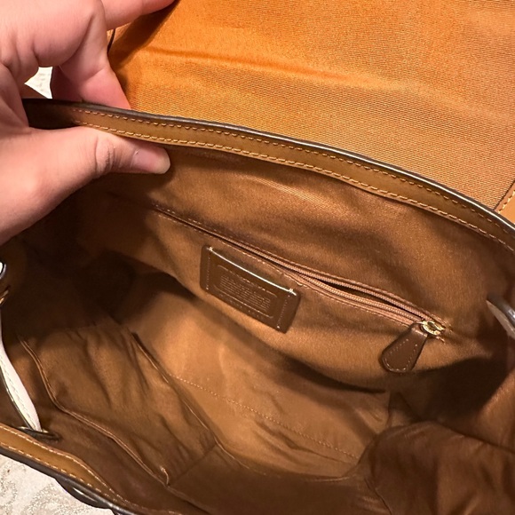 Coach Cream Backpack with Gold Accents main image 5